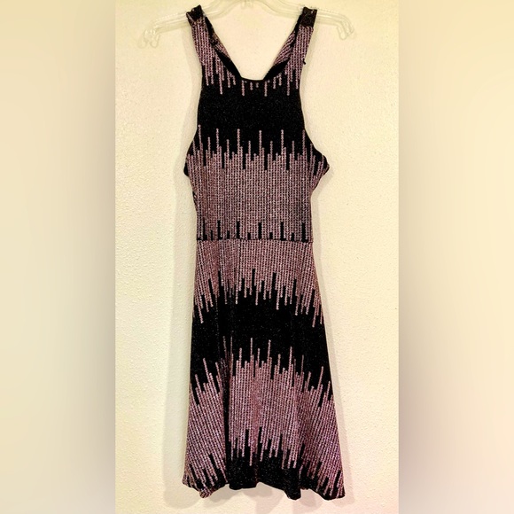 Social Code black and violet maxi dress with glitter - Picture 1 of 3